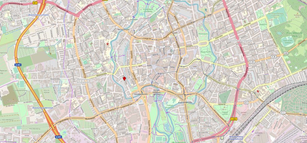 Kanzlei Martina Notthoff Karte Standort Braunschweig Wilhelmitorwall 31